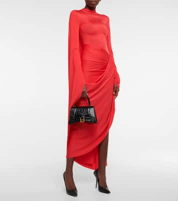 Hourglass Small croc-effect leather crossbody bag | Balenciaga