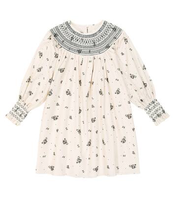 Carla floral cotton corduroy dress | C'era Una Volta