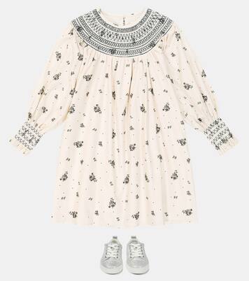 Carla floral cotton corduroy dress | C'era Una Volta