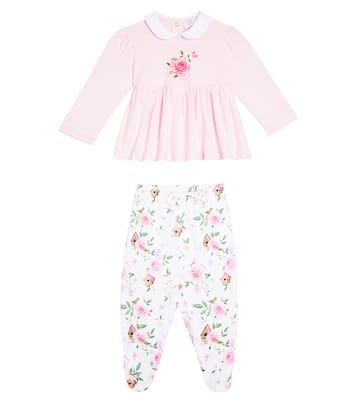 Baby floral top and footed pants set | Monnalisa