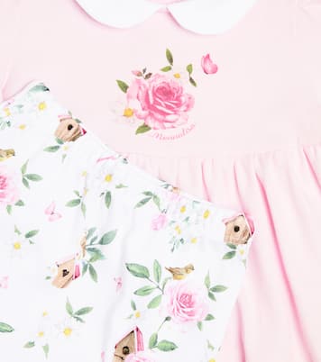 Baby floral top and footed pants set | Monnalisa