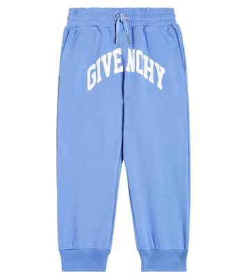 Logo cotton-blend jersey sweatpants | Givenchy Kids