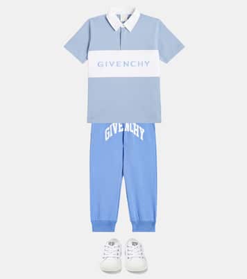 Logo cotton-blend jersey sweatpants | Givenchy Kids
