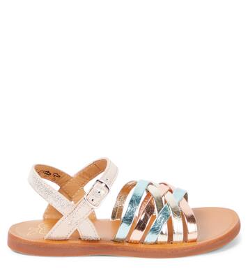 Plagette Lux leather sandals | Pom d'Api