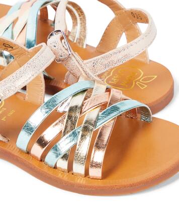 Plagette Lux leather sandals | Pom d'Api