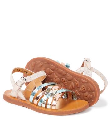 Plagette Lux leather sandals | Pom d'Api
