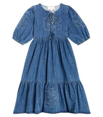 Patchwork cotton chambray dress | Petite Amalie  