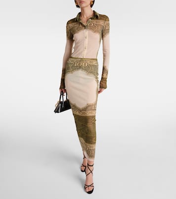 Bedrucktes Hemd aus Mesh | Jean Paul Gaultier