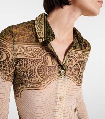 Bedrucktes Hemd aus Mesh | Jean Paul Gaultier