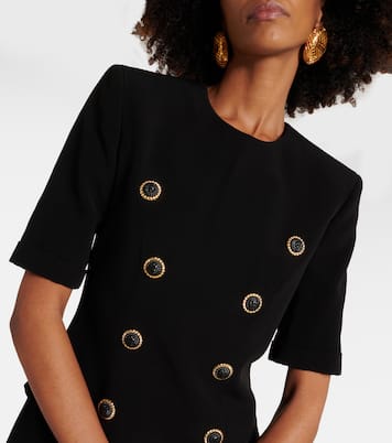 فستان قصير من الكريب | Balmain