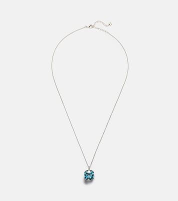 14kt gold necklace with topaz and diamonds | Mateo