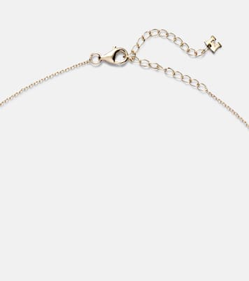 14kt gold necklace with topaz and diamonds | Mateo