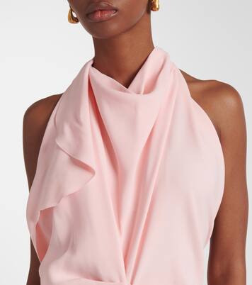 Robe midi en crêpe | Victoria Beckham