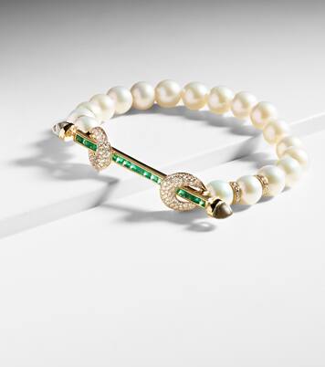 Chakra 18kt gold bracelet with gemstones | Ananya