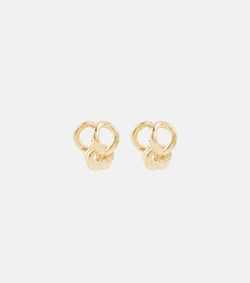 Boucles d’oreilles Knot en argent sterling plaqué or | Bottega Veneta