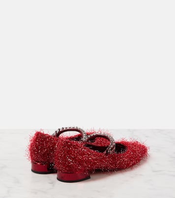 Bing tinsel-embellished Mary Jane flats | Jimmy Choo