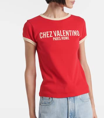 T-Shirt Chez Valentino aus Baumwoll-Jersey | Valentino