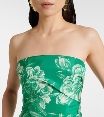 Strapless silk gown | Monique Lhuillier