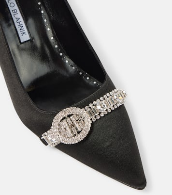 Pumps Asa 70 aus Satin mit Kristallen | Manolo Blahnik
