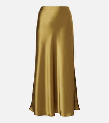 Valletta satin slip skirt | Galvan