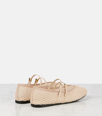 Macramé mesh Mary Jane flats | Prada