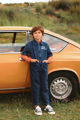 Smiling denim overalls | Bobo Choses