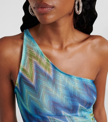 Zigzag fringed sheer minidress | Missoni
