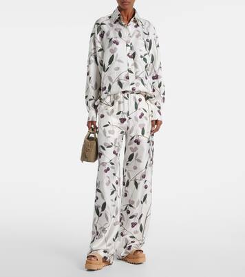 Printed silk twill shirt | Stella McCartney