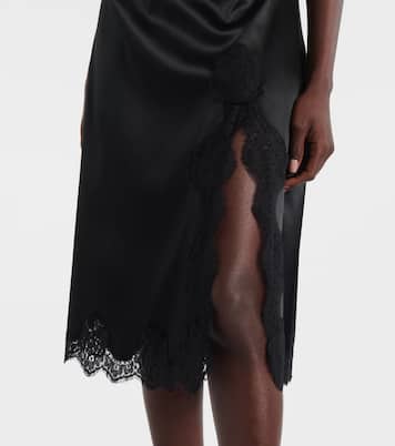 Robe en satin et dentelle | Dolce&Gabbana