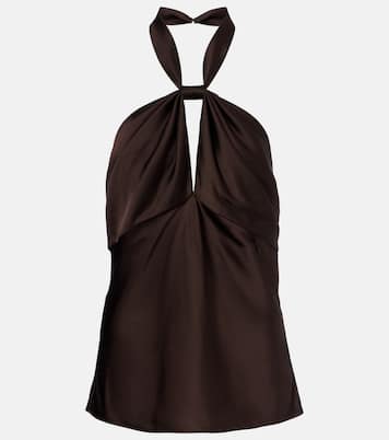 Cutout halterneck satin top | Tom Ford