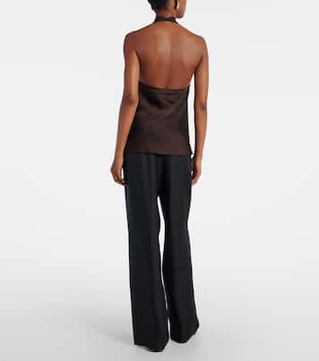 Cutout halterneck satin top | Tom Ford