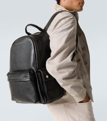 Leather backpack | Brunello Cucinelli