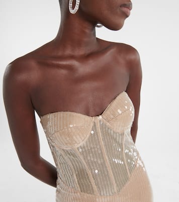 Robe bustier Tara à sequins | The New Arrivals Ilkyaz Ozel