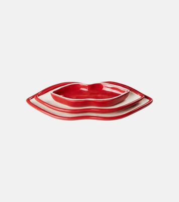 Set Les Objets Mouleversants Lips aus drei Servierplatten by Wouters & Hendrix | Serax