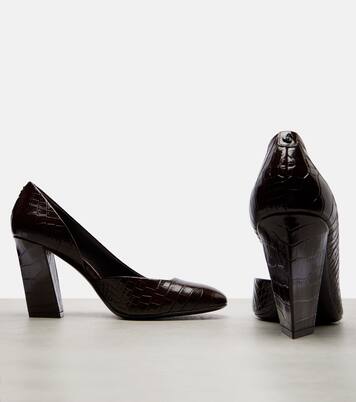 Farren 85 croc-effect leather pumps | Jimmy Choo