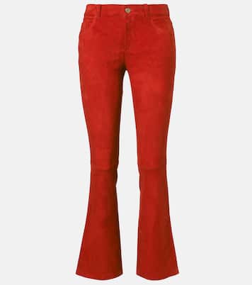 Low-Rise-Schlaghose Dean 22 aus Veloursleder | Stouls