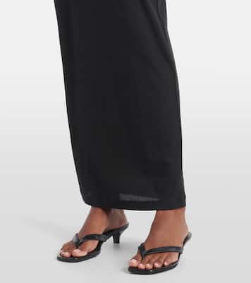 Robe longue Racer en coton mélangé | Wardrobe.NYC