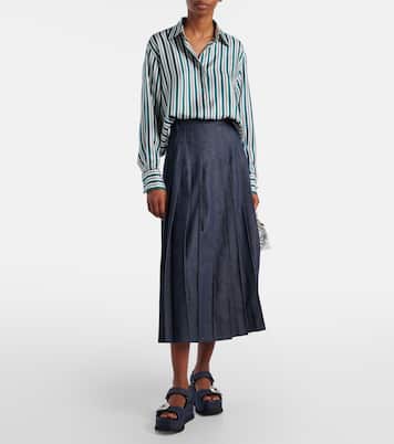 Embellished denim wedge sandals | Roger Vivier