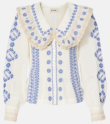 Bestickte Bluse Percy aus Baumwolle | Rixo