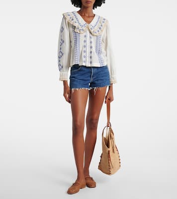 Bestickte Bluse Percy aus Baumwolle | Rixo