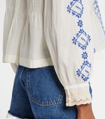 Bestickte Bluse Percy aus Baumwolle | Rixo