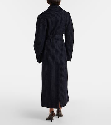 Manteau rayé en laine | Dries Van Noten