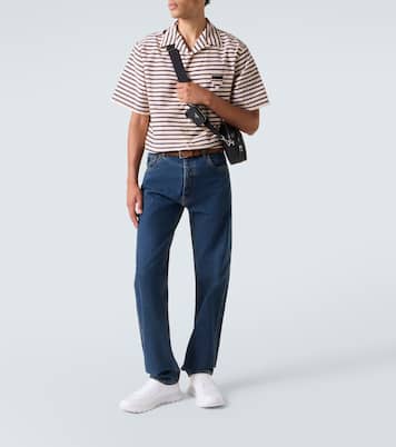 Sneakers mit Leder | Prada