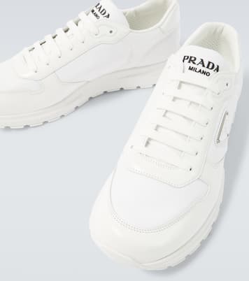 Sneakers mit Leder | Prada
