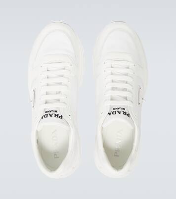 Sneakers mit Leder | Prada