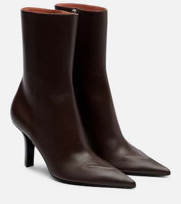 Christine 80 leather ankle boots | Amina Muaddi