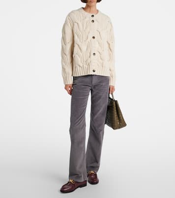 Cable-knit wool cardigan | Bottega Veneta