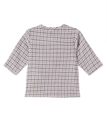 Baby Shelby checked shirt  | Wheat