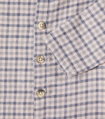 Baby Shelby checked shirt  | Wheat
