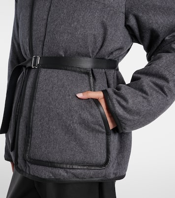 Belted hooded padded cashmere jacket | Tod's